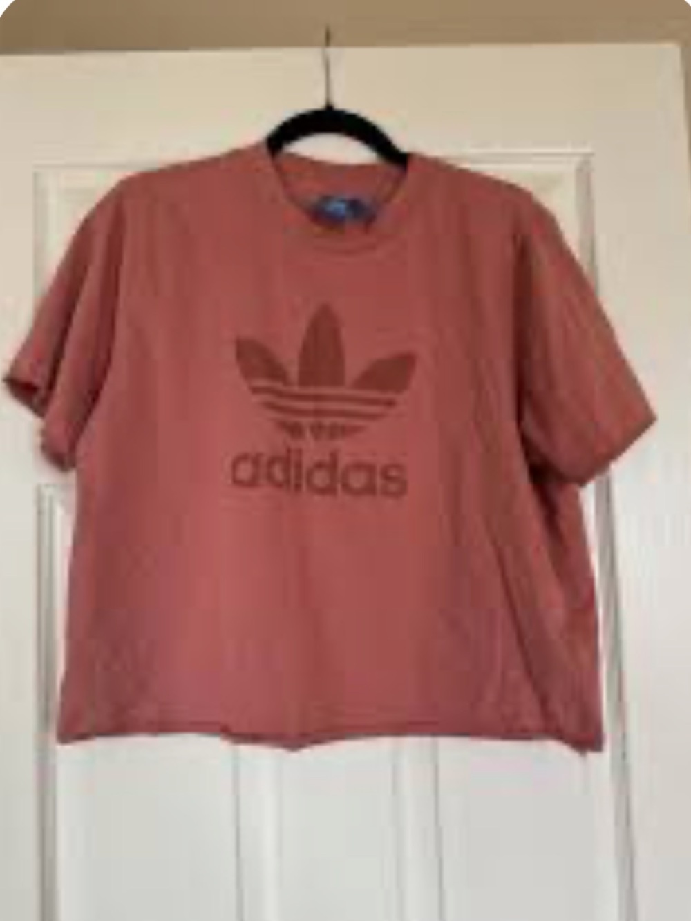 adidas Short Sleeve Trefoil Tee in Dusty Rose